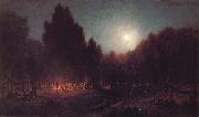 Night Bivouac of the Seventh Regiment New York at Arlington Heights,Virginia Sanford Robinson Gifford